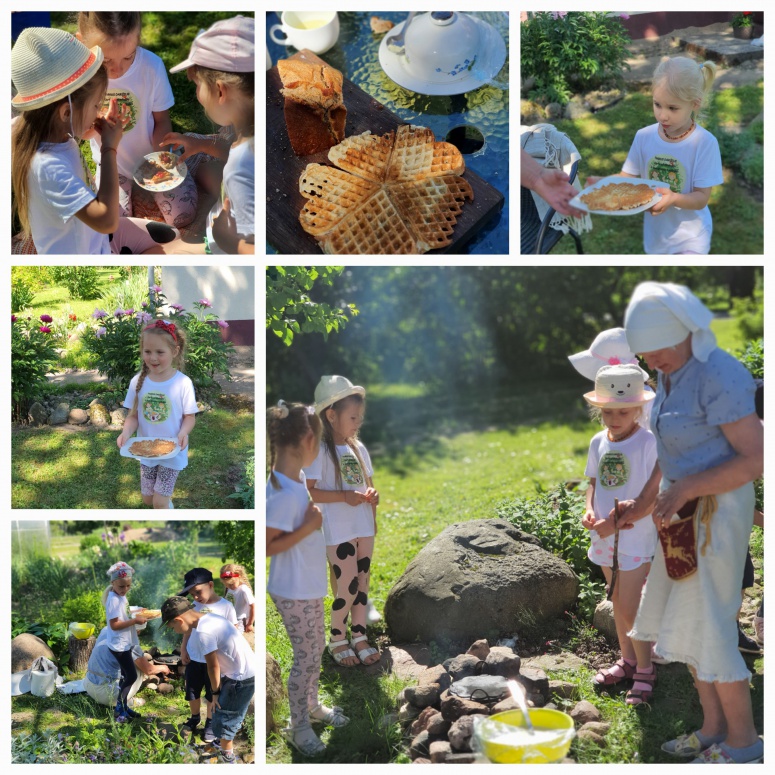 Kulinarinio paveldo diena vaikų stovykloje „Tvarus darželis: kartu už ekologiją ir savo krašto tradicijas“