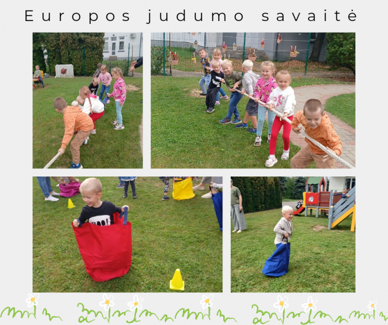 Europos judumo savaitė darželyje –  judėkime darniai kartu!